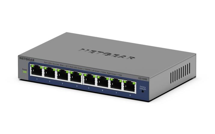 Netgear GS108E 8 Port Gigabit Plus Switch | Fanless Design | L2 Lite Manage Capability Netgear GS108E 8 Port Gigabit Plus Switch | Fanless Design | L2 Lite Manage Capability